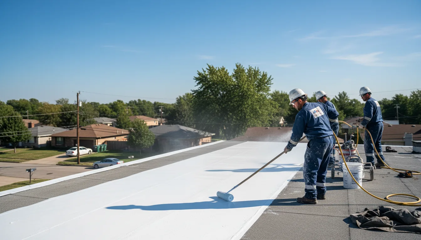 Commercial roof coating in Staunton, IL near me